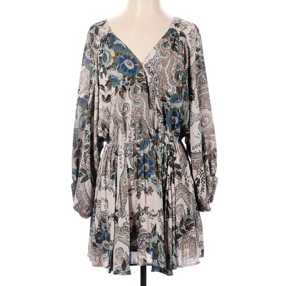 Free People High Plains Floral XS Balloon Sleeve Dress - Picture 2 of 5